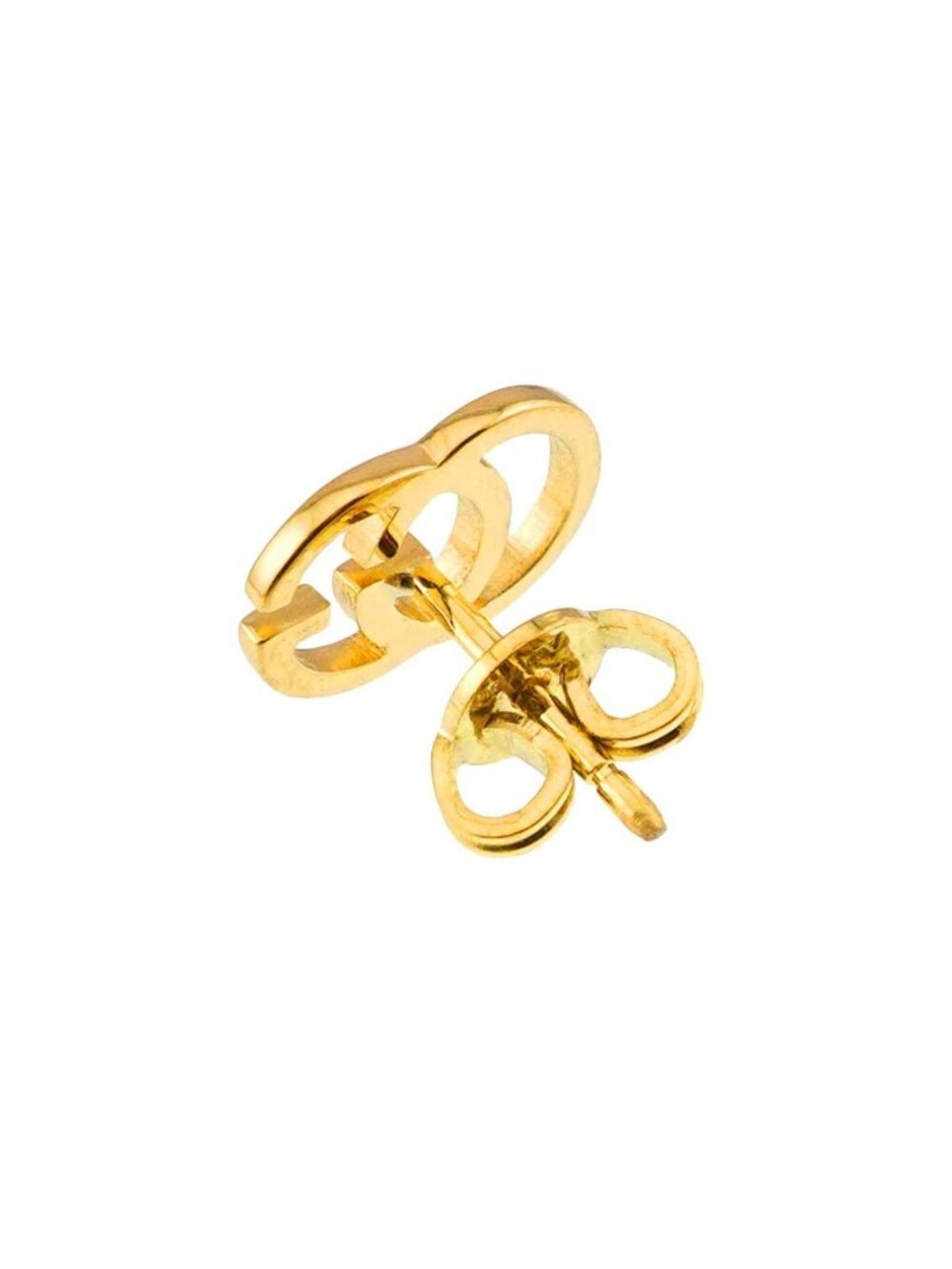 Gucci GG Running Logo Earrings 18k YG Yellow Gold 750 Single Only One Pierced - Picture 3 of 7
